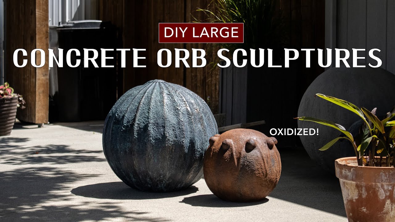 DIY Large Cement Orb Art Sculptures For A Refined Home