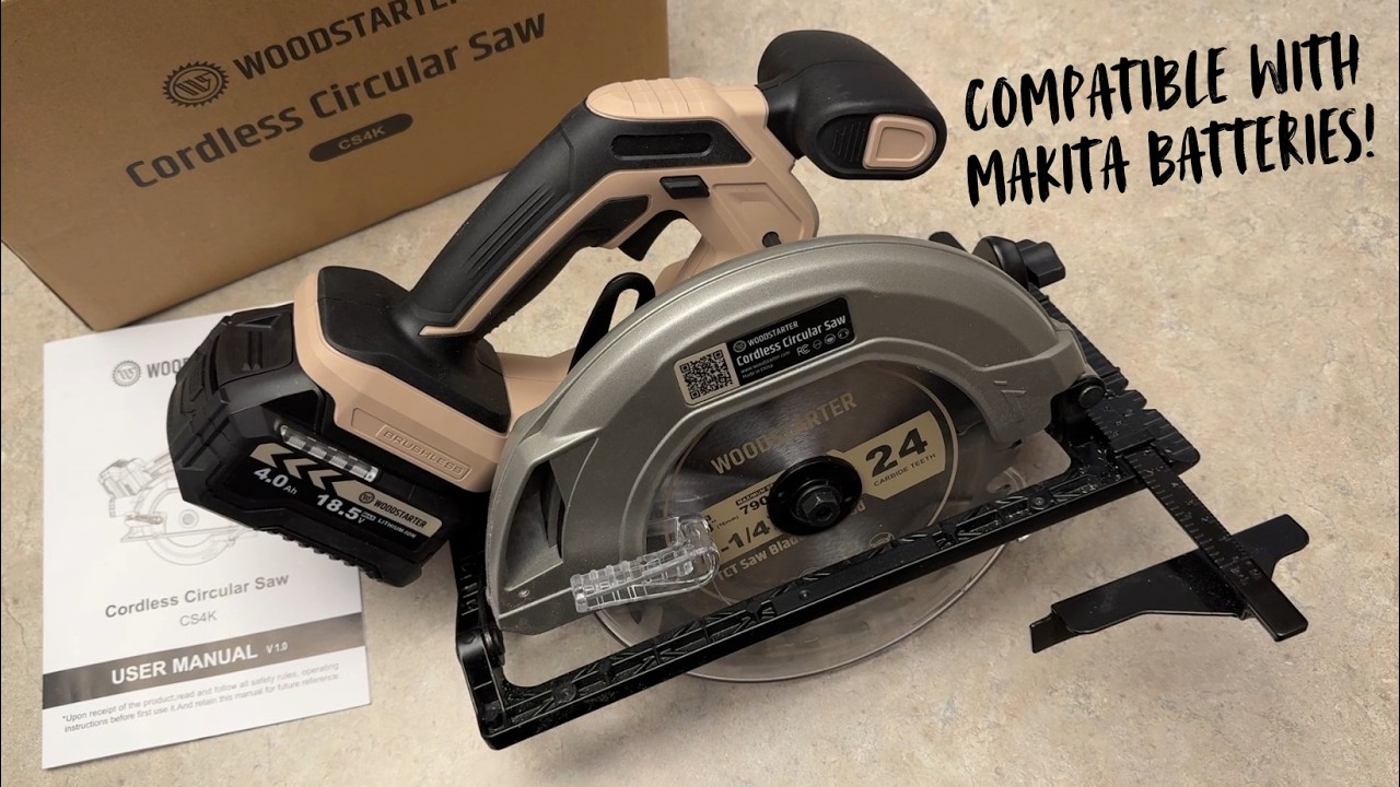 Awesome Woodstarter Circular Saw Compatible with Makita Batteries