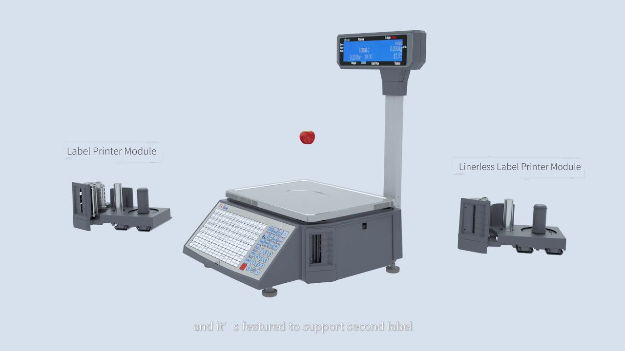 Aclas LS2X label scale - YouTube