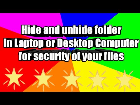 PAANO ITAGO ANG FOLDER SA LAPTOP OR DESKTOP COMPUTER FOR SECURITY PURPOSE