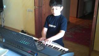 Taron Plays On Keyboard