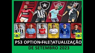 PS3: PES OPTION FILE  ATUALIZAÇÃO DE SETEMBRO DE 2023 PES 2018/2023