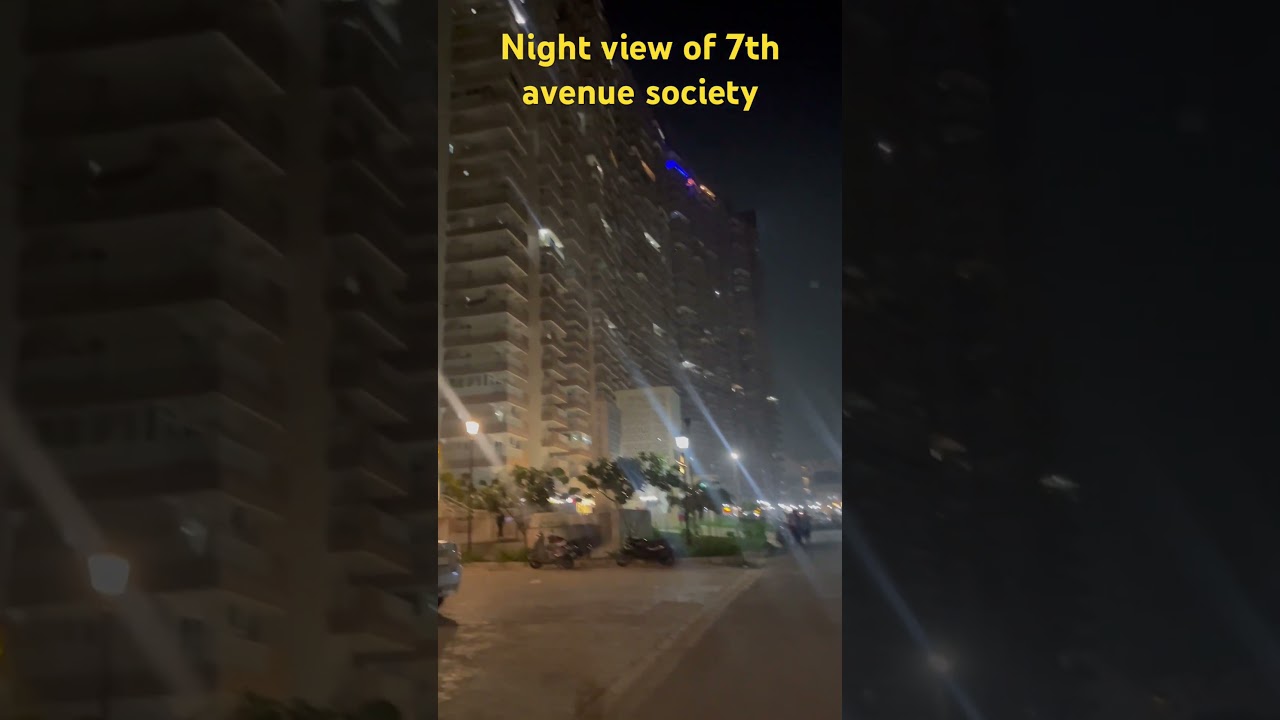Gaur city 7th avenue || night view || flat for rent || 