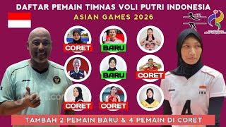 4 PEMAIN DI CORET - 2 PEMAIN BARU - DAFTAR PEMAIN TIMNAS VOLI PUTRI INDONESIA -ASIAN GAMES 2026 VOLI