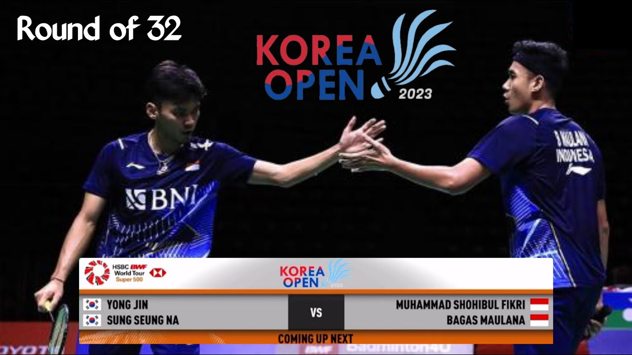 Korea open 2023 Jin Yong/Na Sung-seung KOREA vs Bagas/Fikri