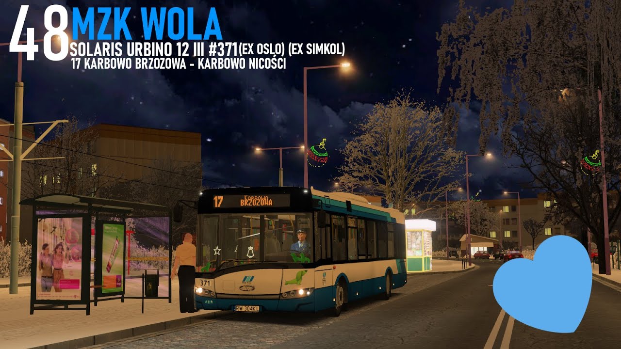 OMSI 2 | SOLARIS URBINO 12 III #371 MZK WOLA (EX OSLO) (EX SIMKOL) | CZTERY MAPY W JEDNEJ | KARBOWO