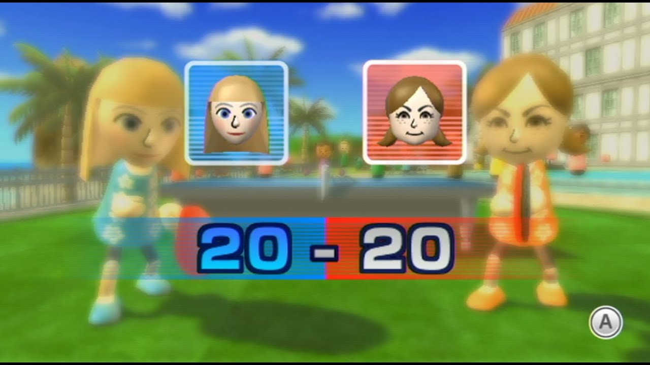 Tying Lucia 20-20 in Table Tennis