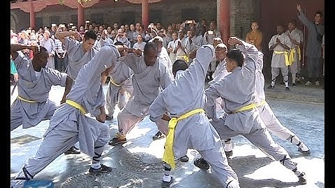 African apprentices perform Kungfu at Shaolin Temple