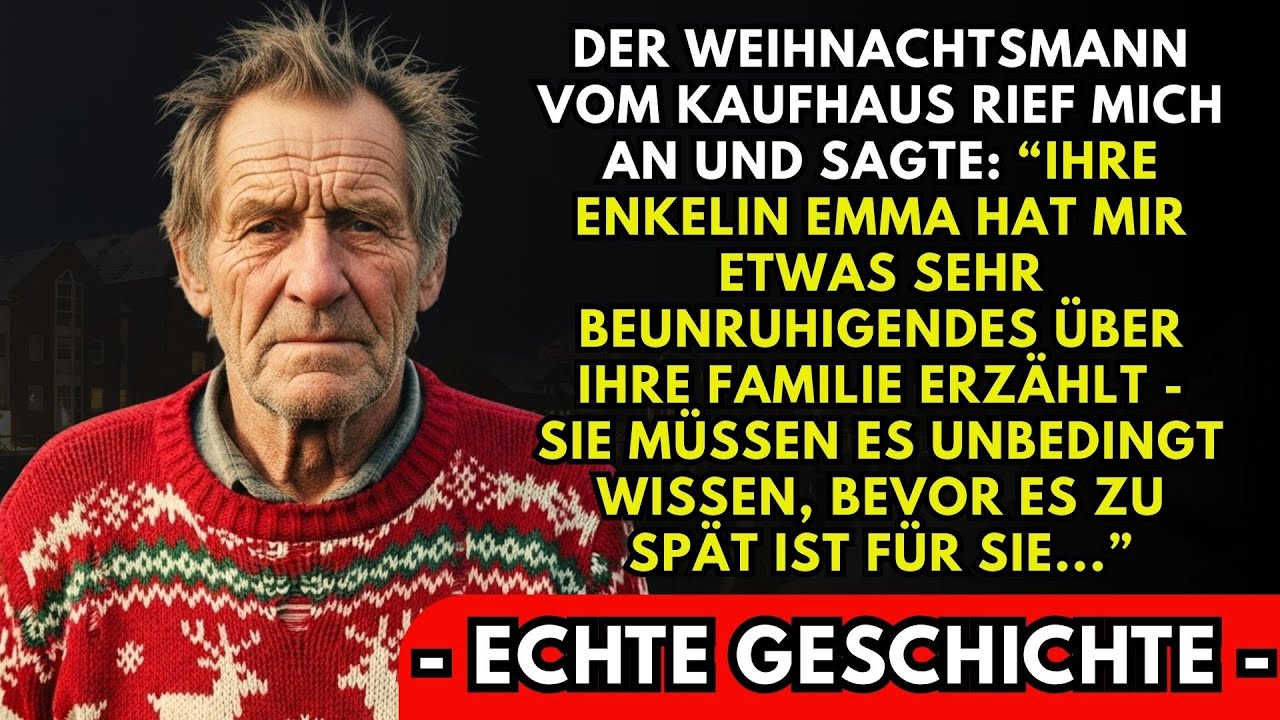 Ich war ein pensionierter Hauptfeldwebel, 67 Jahre alt, und an diesem kalten Dezembermorgen rief mich ein fremder Mann an. Er sagte, er sei der Weihnachtsmann aus dem Kaufhaus. Dann sagte er:...