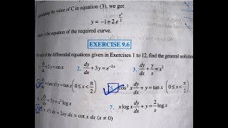 12 th (NCERT) Mathematics-DIFFERENTIAL EQUATION (CALCULUS) | EXERCISE-9.6 (Solution)|Pathshala