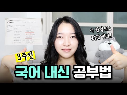3주컷 국어 내신 공부법 ｜ 1등급 받는 독학 국어 공부법