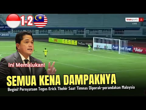 🔴STATEMENT BERKELAS !! Begini Pernyataan Erik Thohir Usai Timnas U23 Vs Malaysia 1-2 Di Piala AFF