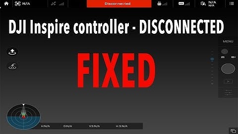 DJI Inspire controller disconnected - fixed