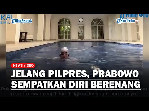 Jelang Debat Terakhir Pilpres, Prabowo Subianto Sempatkan Diri Berenang Bersama Sekretaris Pribadi