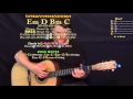 i hate u, i love u (gnash) Guitar Lesson Chord Chart - Capo 2nd - Em D Bm C