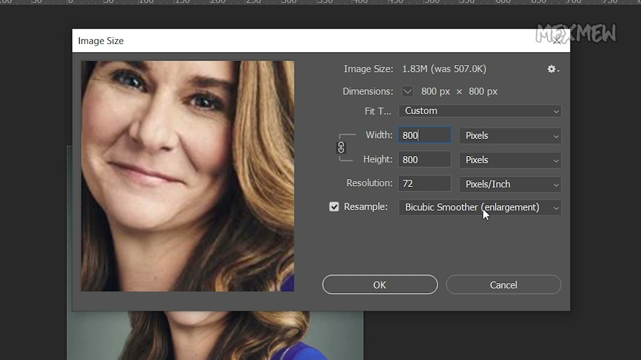 Cara Memperbesar Gambar yang memiliki Resolusi / Ukuran kecil di Photoshop - YouTube