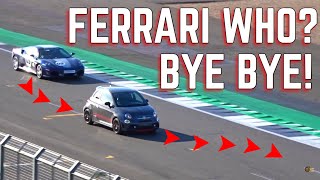 OVERTAKING SUPERCARS at Silverstone In A 2017 Abarth 595!!