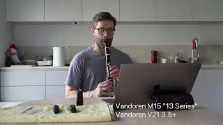 Vandoren mouthpieces (unfair) comparison, M15, M30, B40D