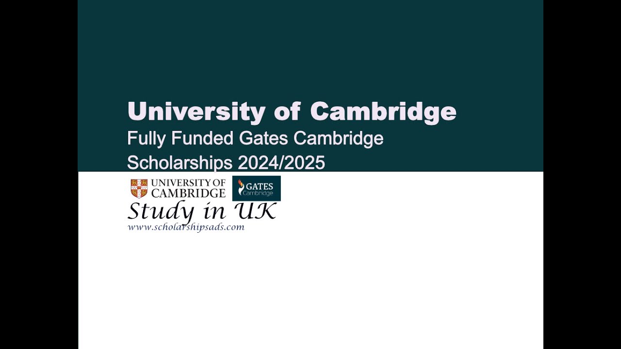 Fully Funded Gates Cambridge Scholarship 202425, UK 🎓🇬🇧 