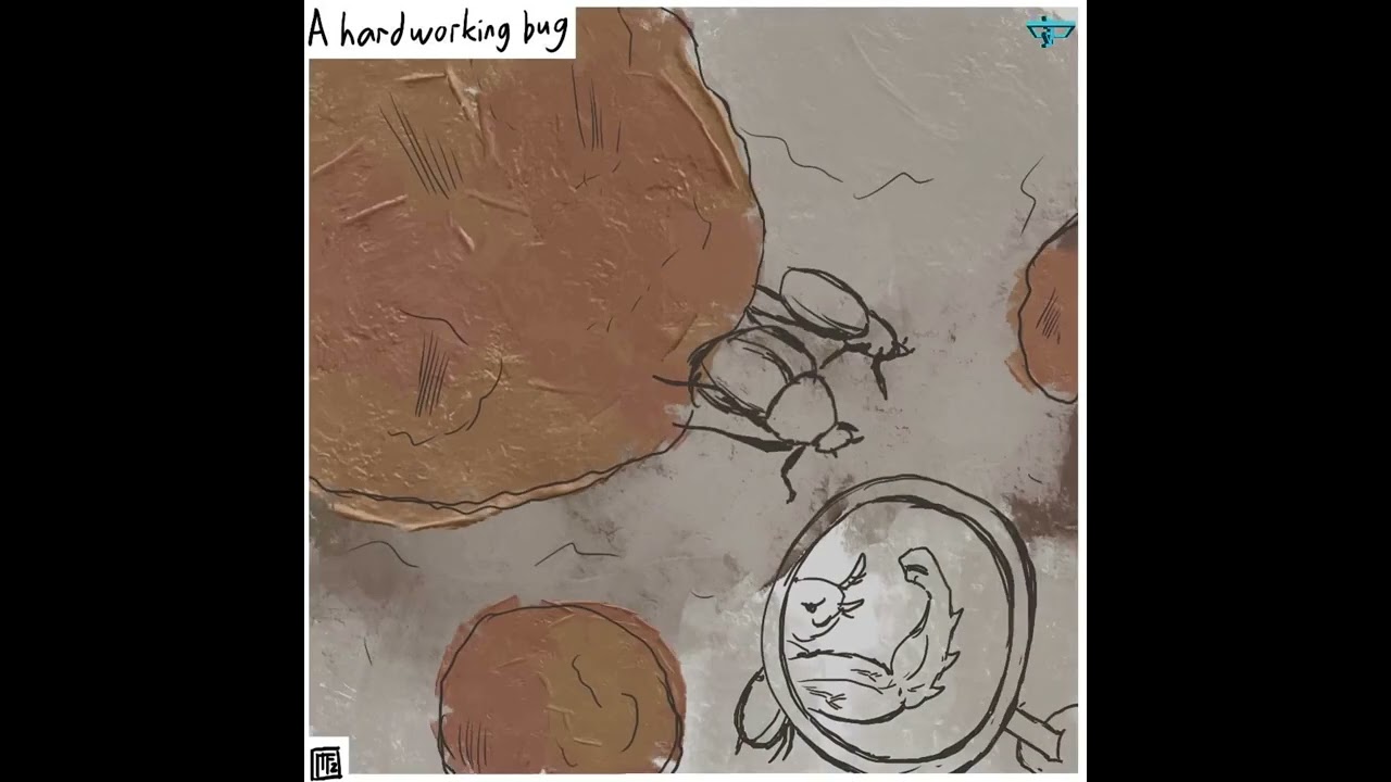 Timelapse Drawing : A_hardworking_bug_Daily_Spitpaint 
