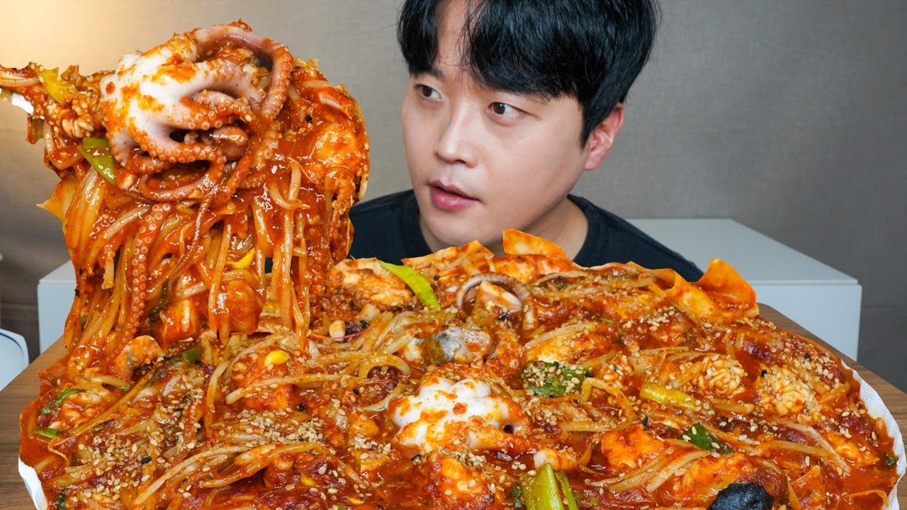 🔥🔥매운 해물아구찜 냄비밥 동치미 먹방 🦑🐙🦐 Spicy Seafood Boil ASMR MUKBANG REAL SOUND EATING SHOW