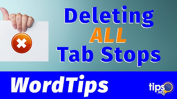 Deleting All Tab Stops