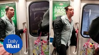Female 'social worker' goes on bizarre rant while on a train