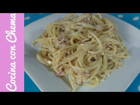 Espaguetis Carbonara sin lactosa | concentrado de carbonara | Recetas sin lactosa | Carbonara