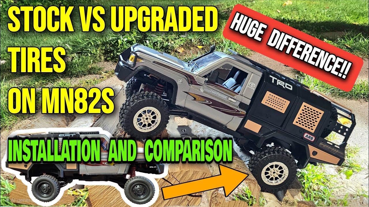 AMAZING Now! MN82S BIGGER TIRES UPGRADE Installation and Comparison Stock vs Bigger Wheels