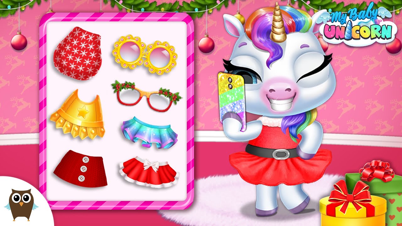 Holiday Fun With Unicorn 🎄🦄 My Baby Unicorn - Pony Care | TutoTOONS