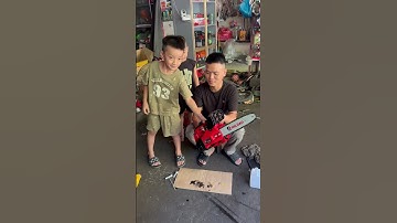 Tét nhạy nổ của máy cưa tay cụt mini .Em bé 8 tuổi  bên em síp hàng toàn quốc 0987295266