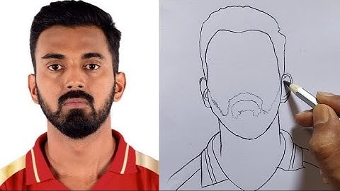 How to Draw KL Rahul / Cricketer KL Rahul Easy Drawing