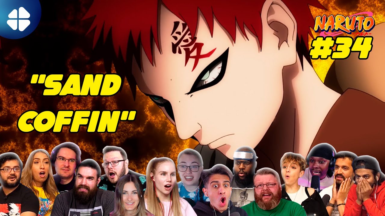 Gaara's Power | Naruto Ep. 34 Reaction Mashup ナルト海外の反応