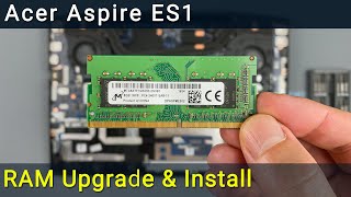 How to upgrade RAM memory in Acer Aspire ES1-532G, ES1-523, ES1-533, ES1-572 laptop