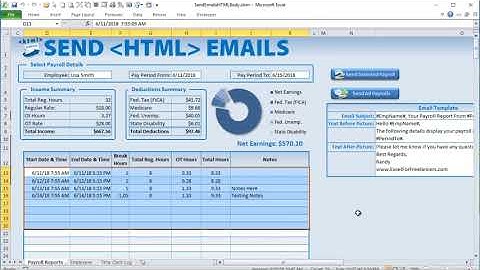 Create this Excel Payroll Manager & Send Employee HTML Emails