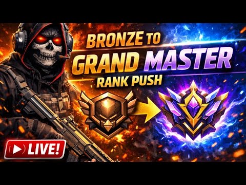 FF LIVE RANKPUSH 🔴 | BRONZE TO GRANDMASTER 🎉 #live#subscribe