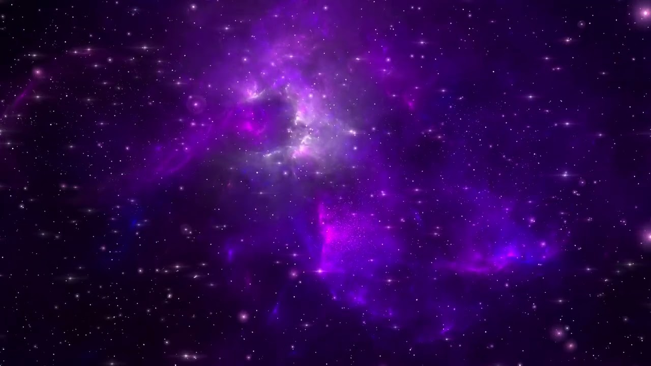 A distant purple galaxy in space