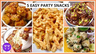 5 Easy Party Snacks Ideas | Christmas And New Year Party Food Ideas