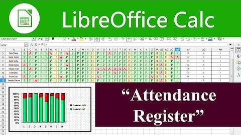 How to Create Attendance Register in Libreoffice calc | Attendance Sheet in Libreoffice calc