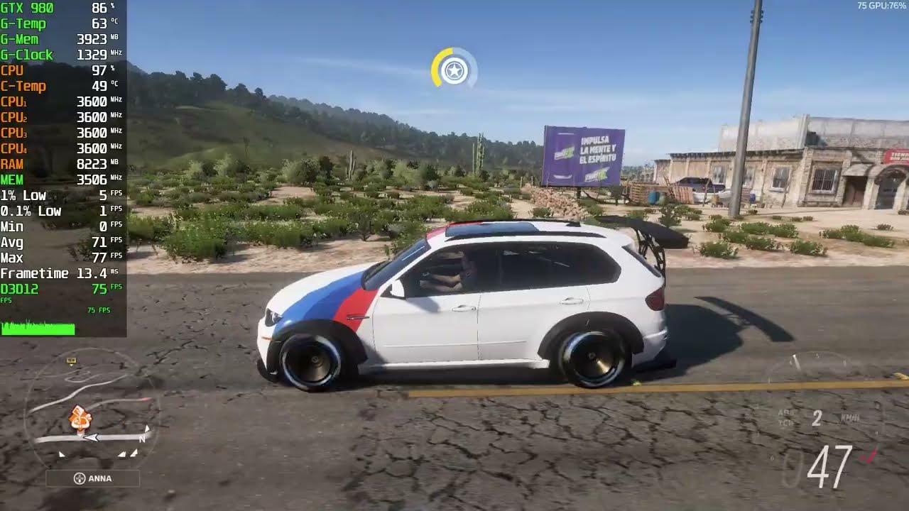 Forza Horizon 5 | GTX 980 + I3 8100 | 1080p - High SETTINGS - Benchmark