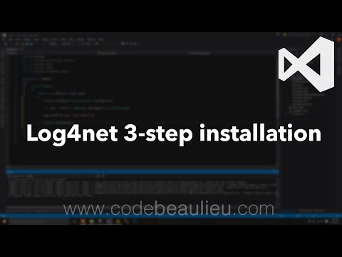 Log4net simple 3-step install
