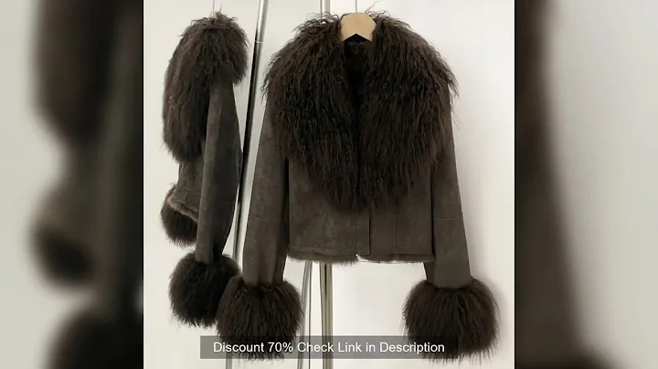 Real Mongolian Sheep Fur Coat 2025 Autumn Winter Suede Women with Long Sleeve New Arrival Winter Rab