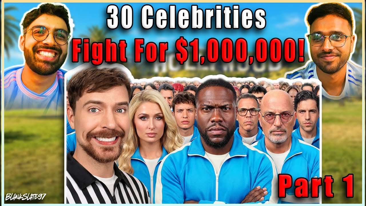 MrBeast Made 30 Celebrities Fight for $1,000,000… We React 😱💰- Part 1 