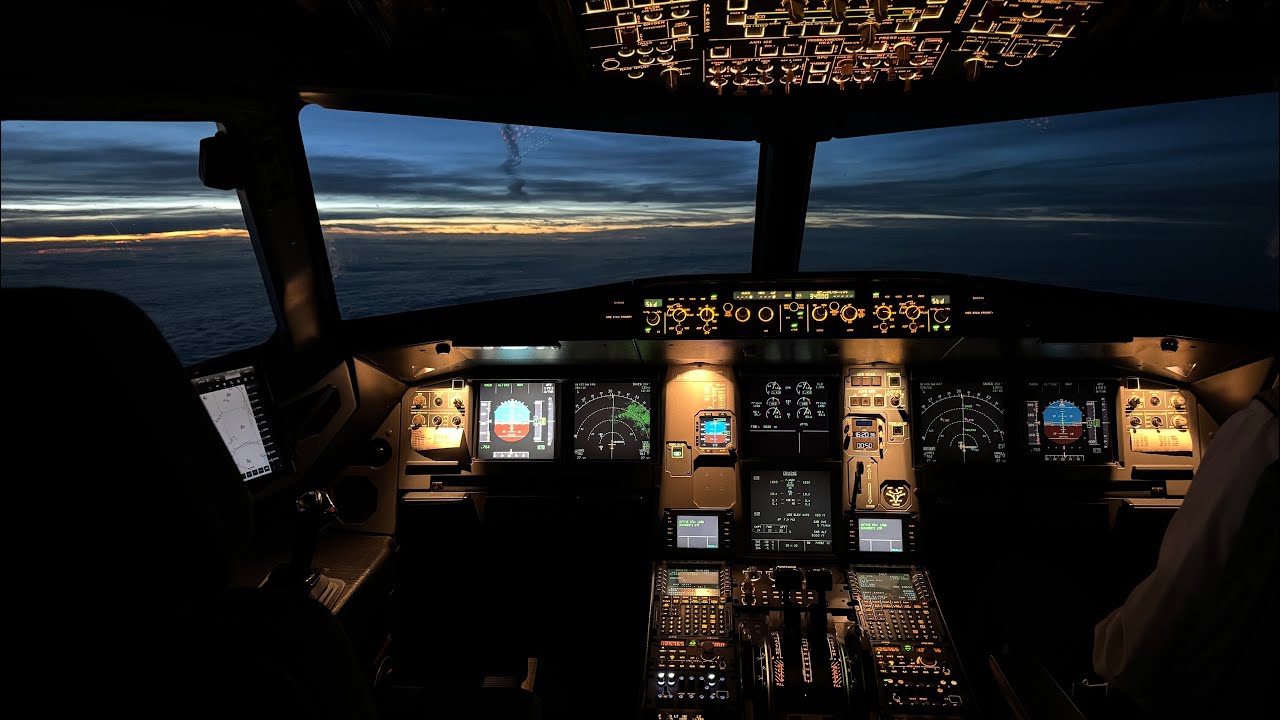 landing at Frankfurt airport pilot view