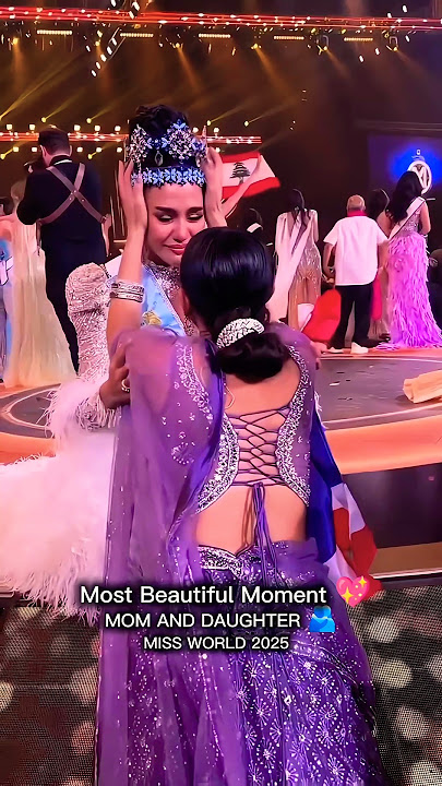 So beautiful Moment New Miss World With Her Mom 😍❤️#viralvideo #trending #missworld2025 #new
