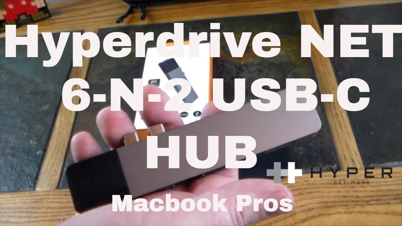 Hyper Drive 6-in-2 NET USB-C Hub For Macbook Pros