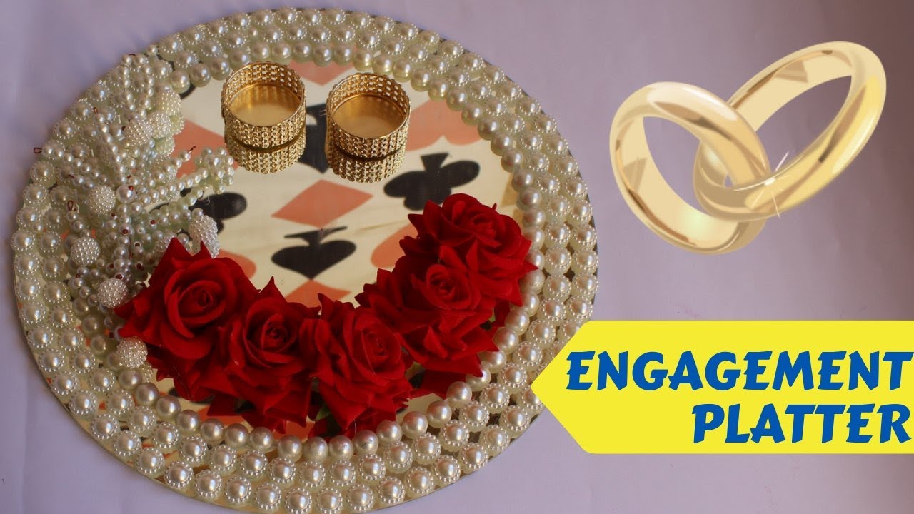 Buy Wood Creative Handicraft Engagement Ring Platter,Ring Ceremony,Rakhi  Plate,Wedding Ring Platter,Handmade Platter,Decorative Plate Online at Low  Prices in India - Amazon.in