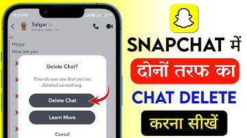 How to delete chat from both sides in Snapchat | How to delete messages on Snapchat