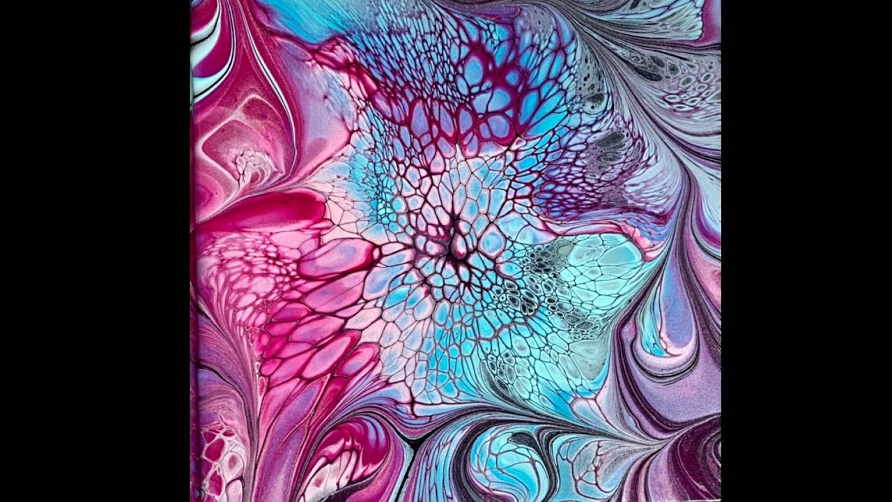 (1057) Modified Bloom Technique ~ Black Base ~ Paint Pouring - YouTube