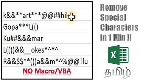 Removing Special Characters - Without VBA